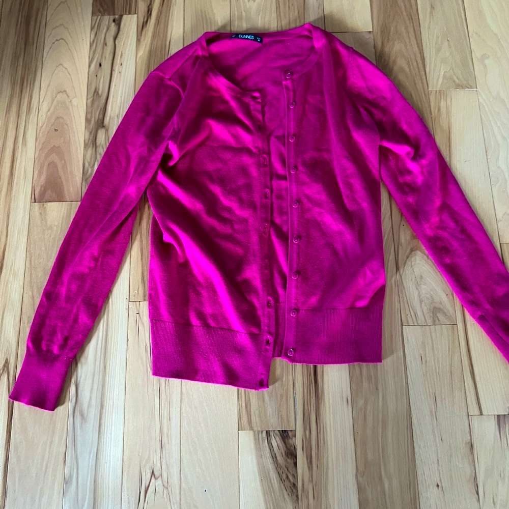 Deep Pink Dunnes Fitted Cardigan